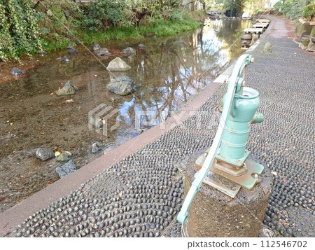 A clear stream that reflects the sky A clear stream that reflects the sky 112546702