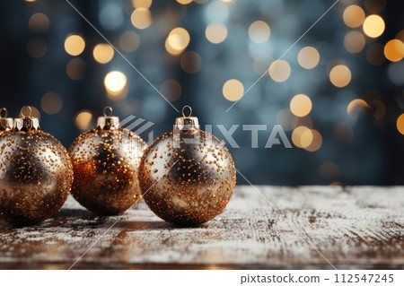 Elegant traditional Christmas decoration. Generative AI. 112547245