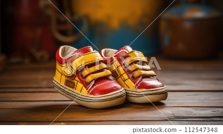 Sports shoes for kids. Generative AI 112547348