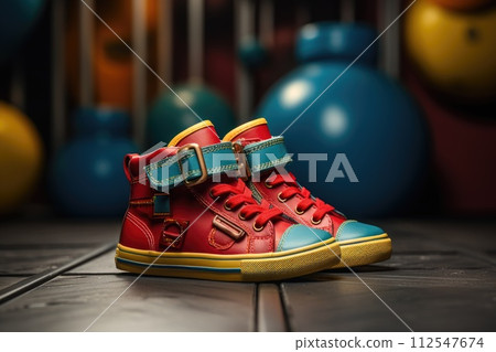 Sports shoes for kids. Generative AI 112547674