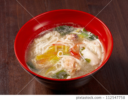 chinese traditional seafood noodle soup chinese traditional seafood noodle soup 112547758