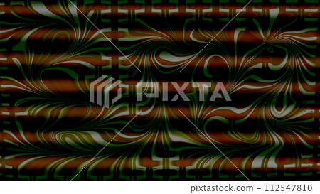Shadow from the blinds on the wall.There is beautiful, decorative wallpaper on the wall, onto which light falls from the window through the blinds. 112547810