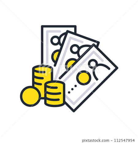 金錢簡單向量圖示插畫素材 金錢簡單向量圖示插畫素材 112547954