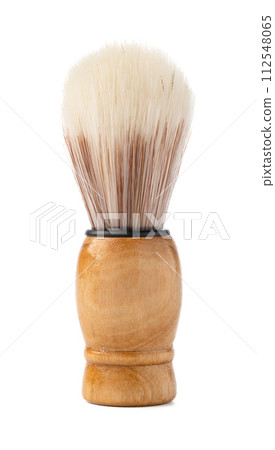 Barber shaving brush isolated on white background Barber shaving brush isolated on white background 112548065