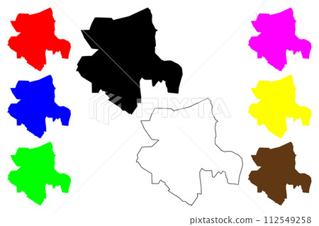 Barbacena city (Federative Republic of Brazil, Minas Gerais state) map vector illustration, scribble sketch Barbacena map 112549258