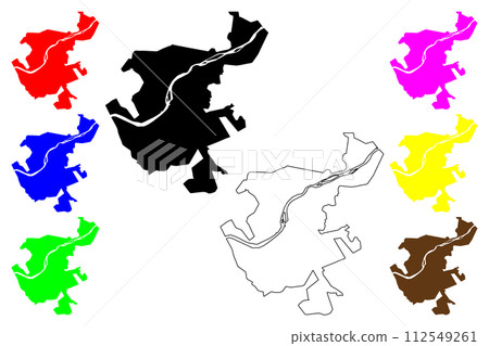 Barra do Pirai city (Federative Republic of Brazil, Rio de Janeiro state) map vector illustration, scribble sketch Barra do Pirai map Barra do Pirai city (Federative Republic of Brazil, Rio de Janeiro state) map vector illustration, scribble sketch Barra do Pirai map 112549261