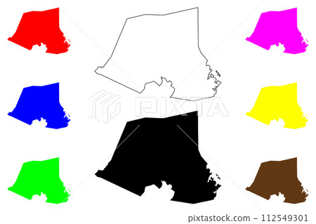 Braganca Paulista city (Federative Republic of Brazil, Sao Paulo state) map vector illustration, scribble sketch map 112549301