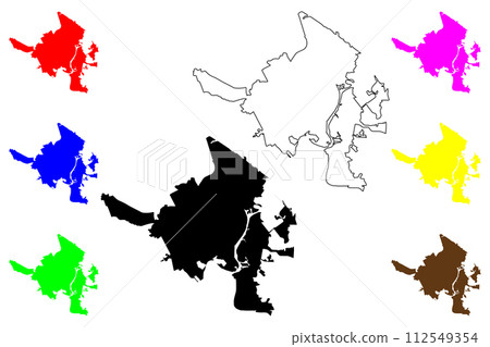 Gomel city (Republic of Belarus) map vector illustration, scribble sketch Homyel map Gomel city (Republic of Belarus) map vector illustration, scribble sketch Homyel map 112549354