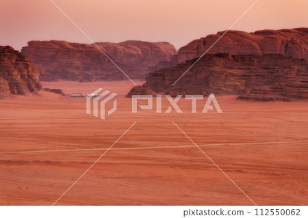 Morning landscape Wadi Rum desert, Jordan 112550062