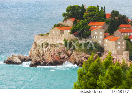 Sveti Stefan island in Budva, Montenegro Sveti Stefan island in Budva, Montenegro 112550187