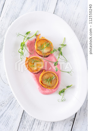 Bacon eryngii scallops Bacon eryngii scallops 112550240