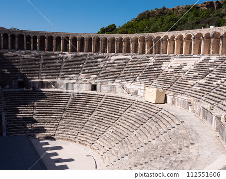 Well-preserved Roman theatre in ancient city of Aspendos, Turkey Well-preserved Roman theatre in ancient city of Aspendos, Turkey 112551606