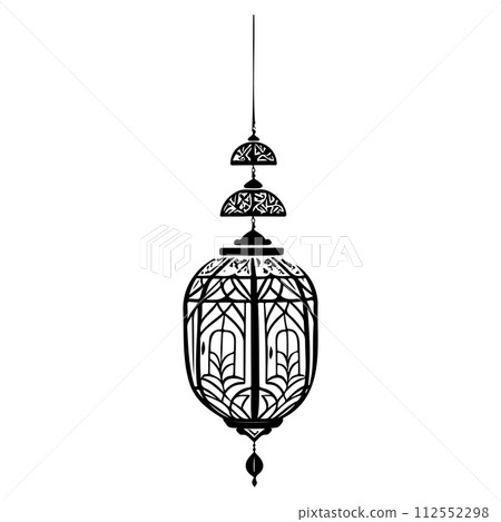 Hanging Lantern Ramadan pattern illustration sketch draw Hanging Lantern Ramadan pattern illustration sketch draw 112552298