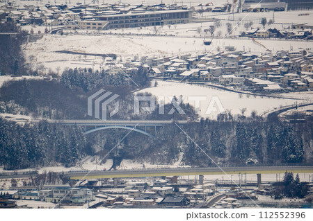 Winter Miharashi Hill seen from Nishizao Observation Square Winter Miharashi Hill seen from Nishizao Observation Square 112552396