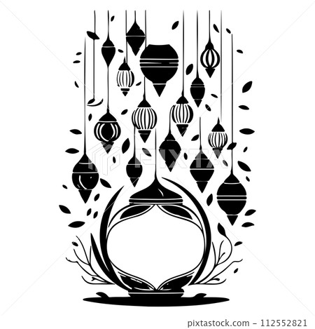 ramadan eid Lantern hanging illustration sketch hand draw ramadan eid Lantern hanging illustration sketch hand draw 112552821