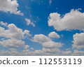 View of white clouds in the blue sky - cloudscape 112553119