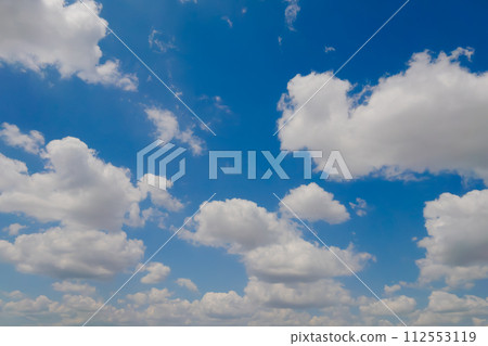 View of white clouds in the blue sky - cloudscape View of white clouds in the blue sky - cloudscape 112553119