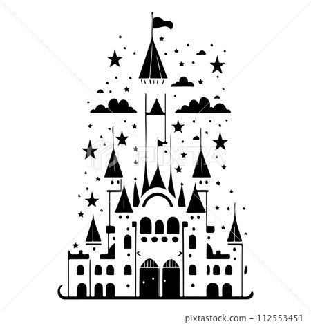 carnival Circus castle amusement park illustration sketch hand draw  112553451