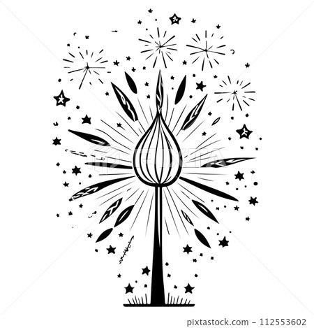 carnival firecrackers symbols illustration sketch hand draw  112553602