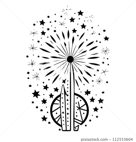 carnival firecrackers symbols illustration sketch hand draw carnival firecrackers symbols illustration sketch hand draw 112553604