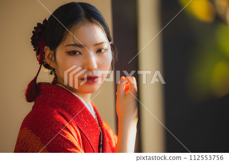 紅色長袖和袴 紅色長袖和袴 112553756