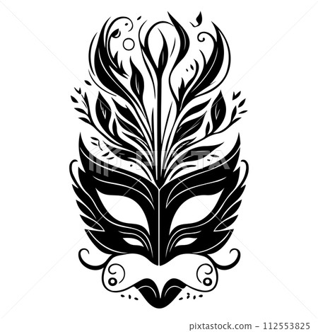 Mardi Gras mask carnival illustration sketch draw black Mardi Gras mask carnival illustration sketch draw black 112553825