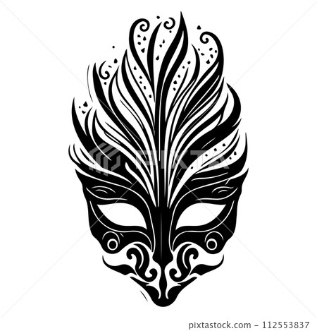 Mardi Gras mask carnival illustration sketch draw black Mardi Gras mask carnival illustration sketch draw black 112553837