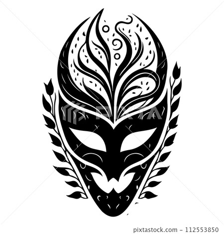 Mardi Gras mask carnival illustration sketch draw black Mardi Gras mask carnival illustration sketch draw black 112553850
