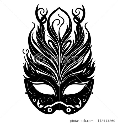 Mardi Gras mask carnival illustration sketch draw black Mardi Gras mask carnival illustration sketch draw black 112553860