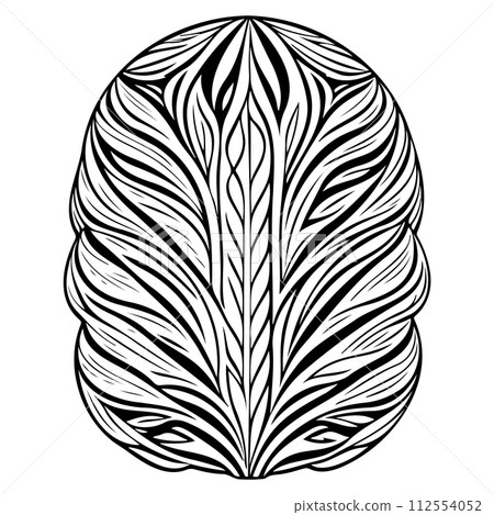 Laser engraving patterns ornament decoration illustration  112554052