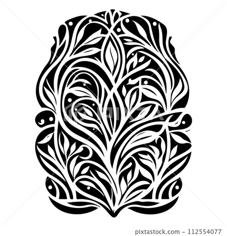 Laser engraving patterns ornament decoration illustration Laser engraving patterns ornament decoration illustration 112554077