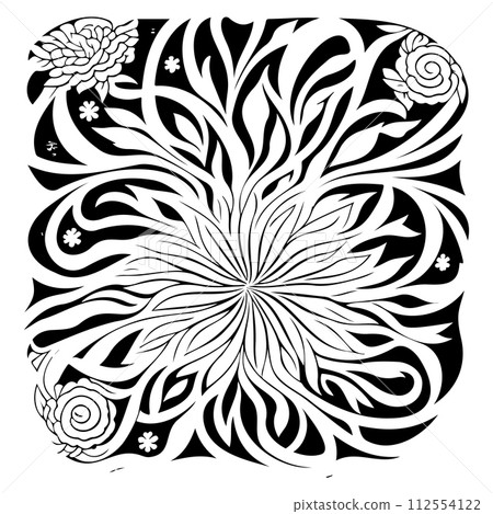 Laser engraving patterns ornament decoration illustration Laser engraving patterns ornament decoration illustration 112554122