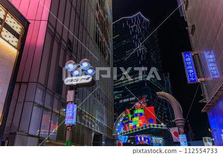 Tokyo, Shibuya Ward, Shibuya Center Street urban landscape night view Tokyo, Shibuya Ward, Shibuya Center Street urban landscape night view 112554733