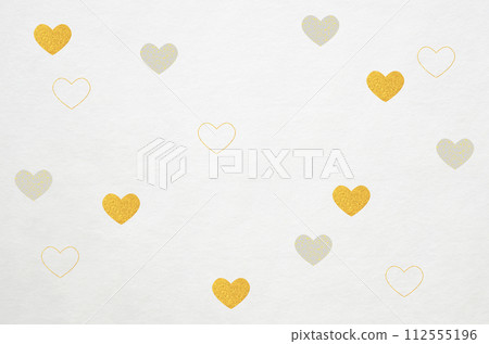 Japanese paper with heart pattern_Japanese modern background material 112555196