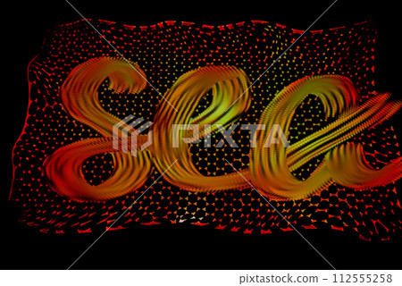 Beautifully designed inscription "Sea". Red and yellow inscription Sea on a floating sheet. Beautifully designed inscription "Sea". Red and yellow inscription Sea on a floating sheet. 112555258