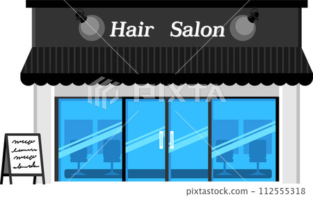 simple hair salon illustration 112555318