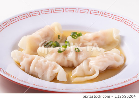 Sakura gyoza with shrimp and bamboo shoots Sakura gyoza with shrimp and bamboo shoots 112556204
