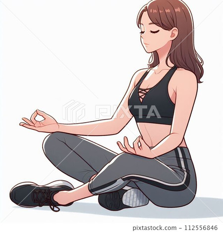 Women who meditate Women who meditate 112556846