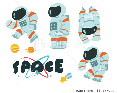 穿著太空服的人的變形流行插圖集 112556940