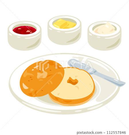 bagels on a plate bagels on a plate 112557846