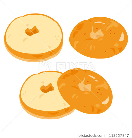 bagel sliced in half bagel sliced in half 112557847