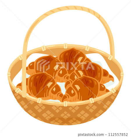 Croissants in a basket Croissants in a basket 112557852