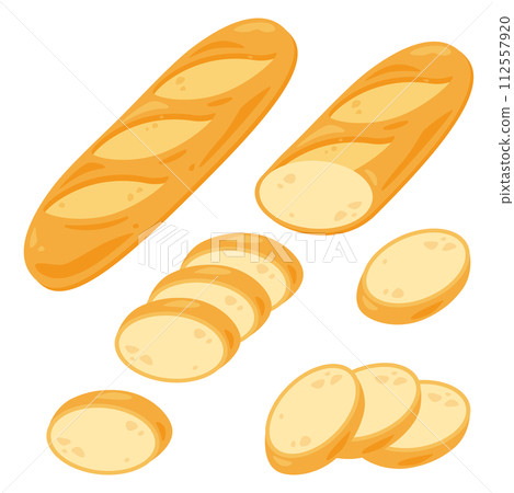 French bread baguette set 112557920