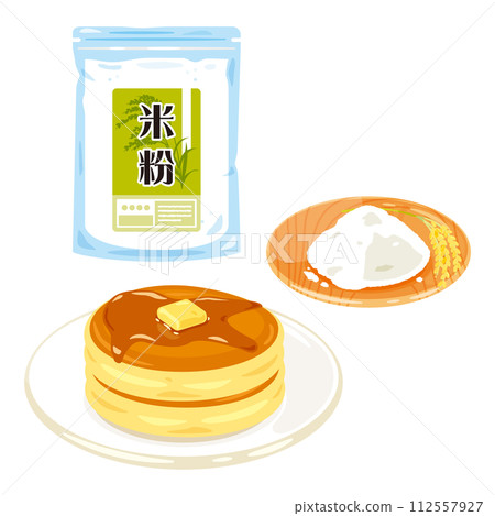 rice flour and pancakes 112557927