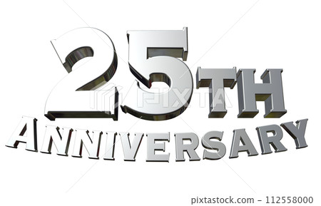 3DCG角色「25週年/25週年」銀、銀 3DCG角色「25週年/25週年」銀、銀 112558000