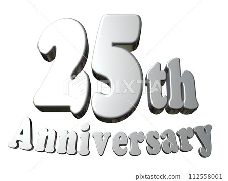 3DCG角色「25週年/25週年」銀、銀 3DCG角色「25週年/25週年」銀、銀 112558001