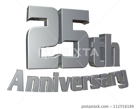 3DCG角色「25週年/25週年」銀、銀 3DCG角色「25週年/25週年」銀、銀 112558189