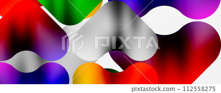 Metal colorful plates background. Vector Illustration For Wallpaper, Banner, Background, Card, Book Illustration, landing page 112558275