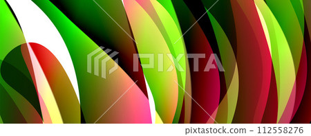 Trendy simple fluid color gradient abstract background with dynamic wave line effect. Vector Illustration For Wallpaper, Banner, Background, Card, Book Illustration, landing page 112558276