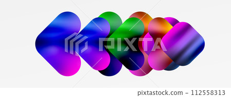 Metal colorful plates background. Vector Illustration For Wallpaper, Banner, Background, Card, Book Illustration, landing page 112558313
